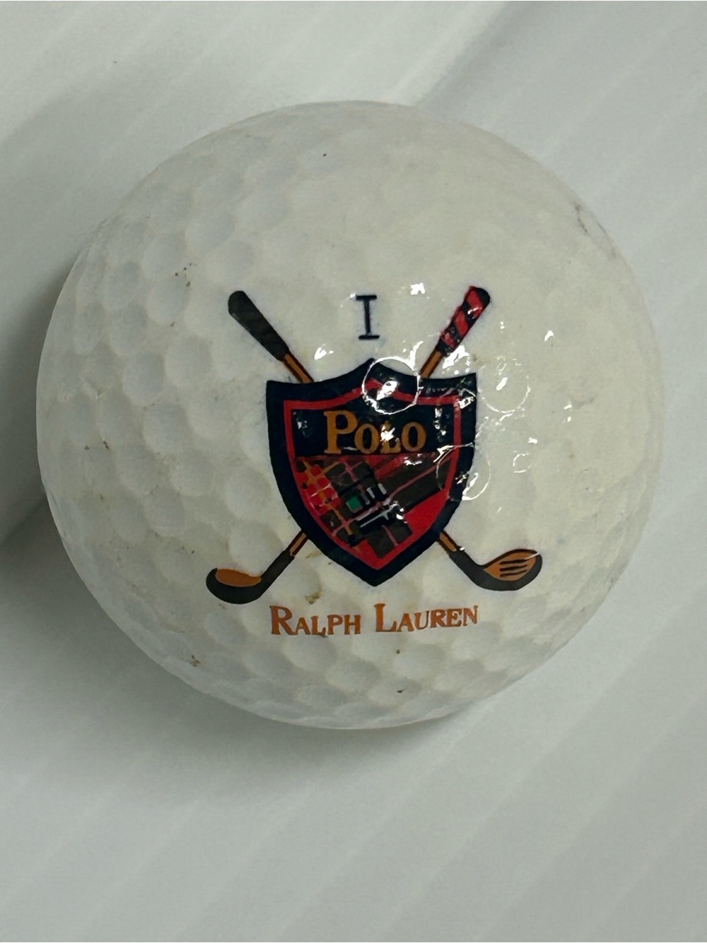 Vintage Ralph Lauren Polo Crest logo golf ball